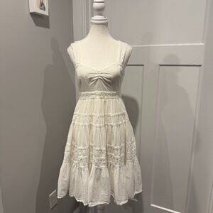 Vintage Anthropologie Maeve Cream Strappy Sundress Size 6